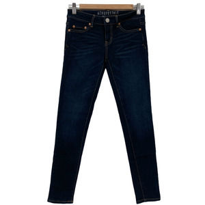 Aeropostale Low Rise Dark Wash Skinny Jeans Leggings